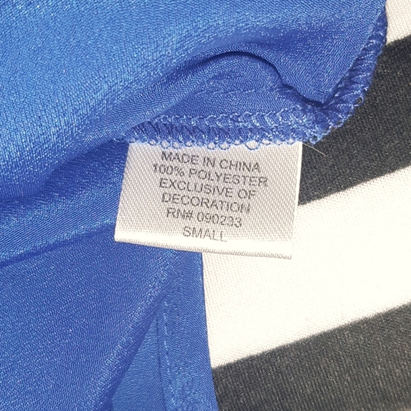 Kirra Beaded Peter Pan Collar Royal Blue Lightweight Retro Dressy Satin Tank - Picture 9 of 9